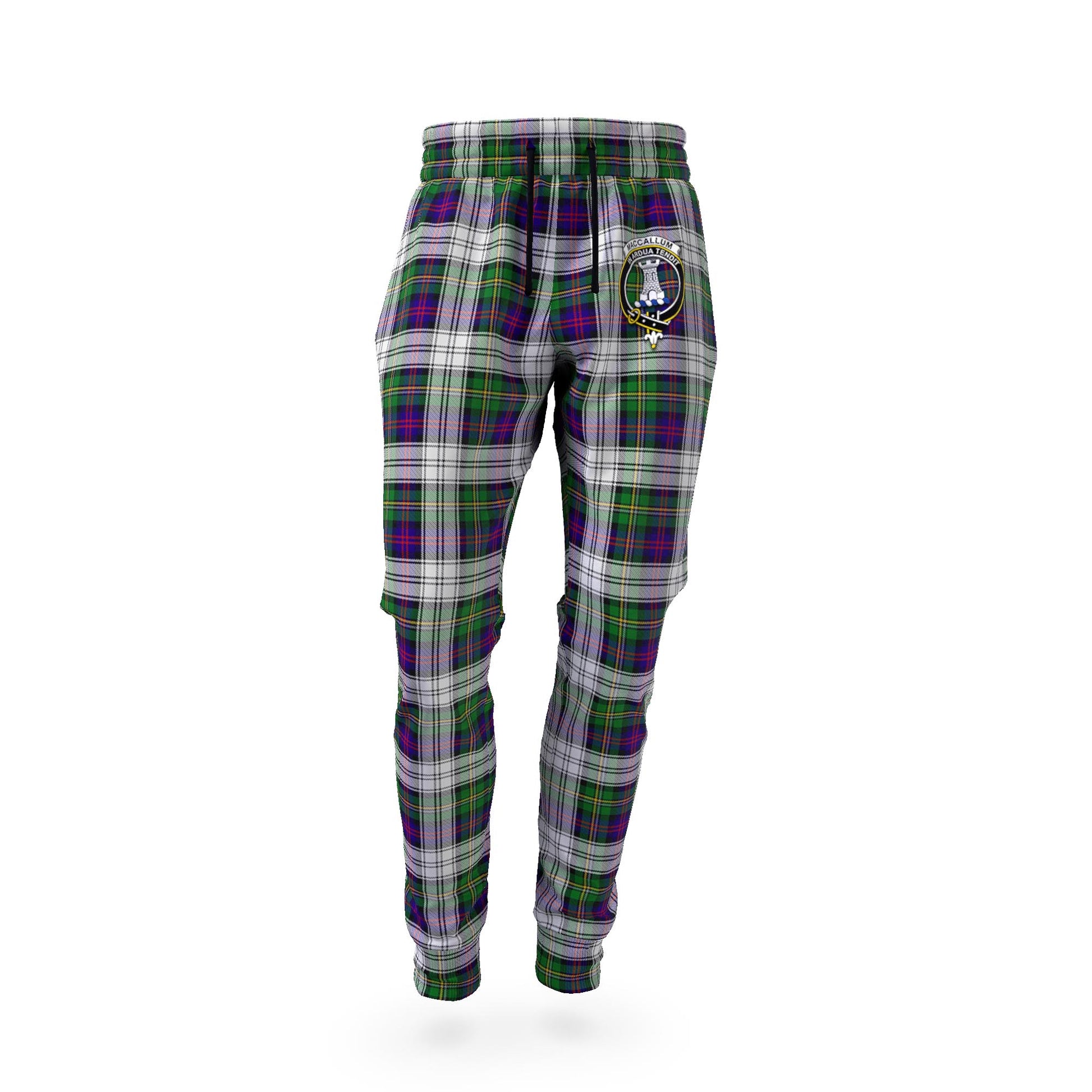 MacCallum Dress Tartan Joggers Pants with Family Crest - Tartan Vibes Clothing