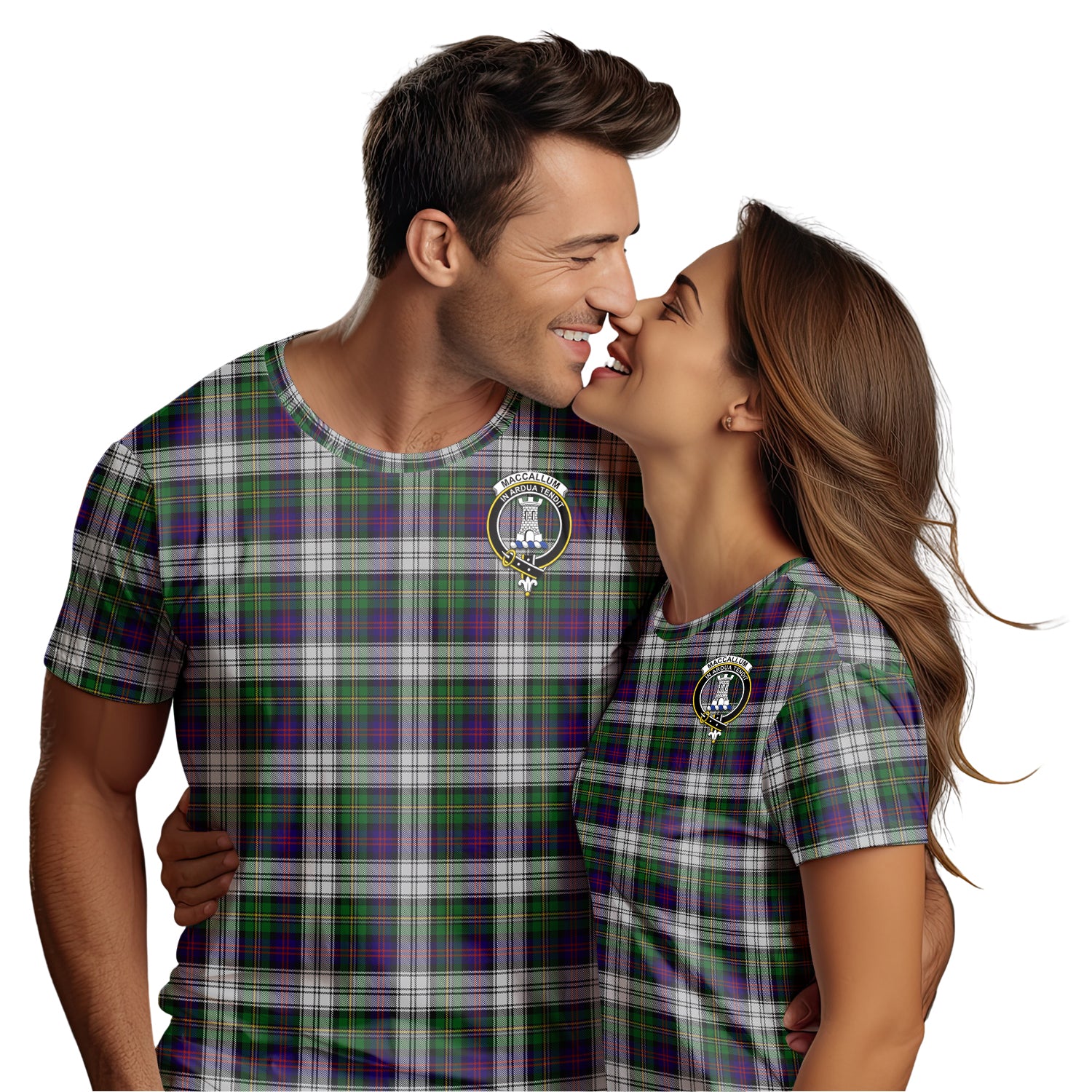 MacCallum Dress Tartan T-Shirt with Family Crest - Tartan Vibes Clothing