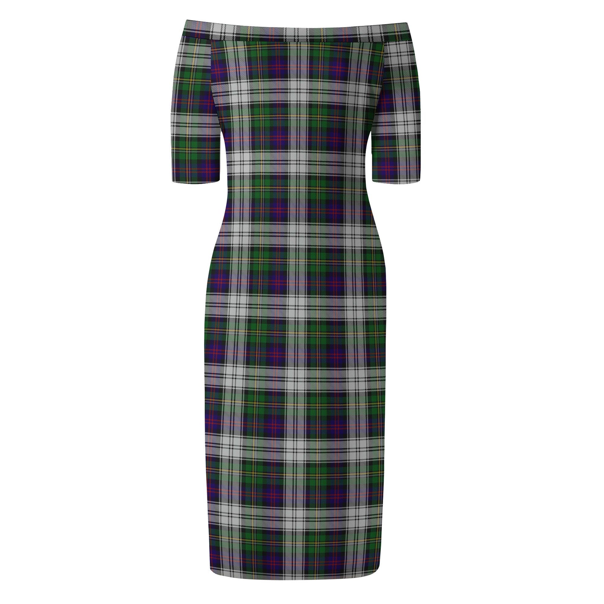 MacCallum Dress Tartan Off Shoulder Lady Dress - Tartanvibesclothing