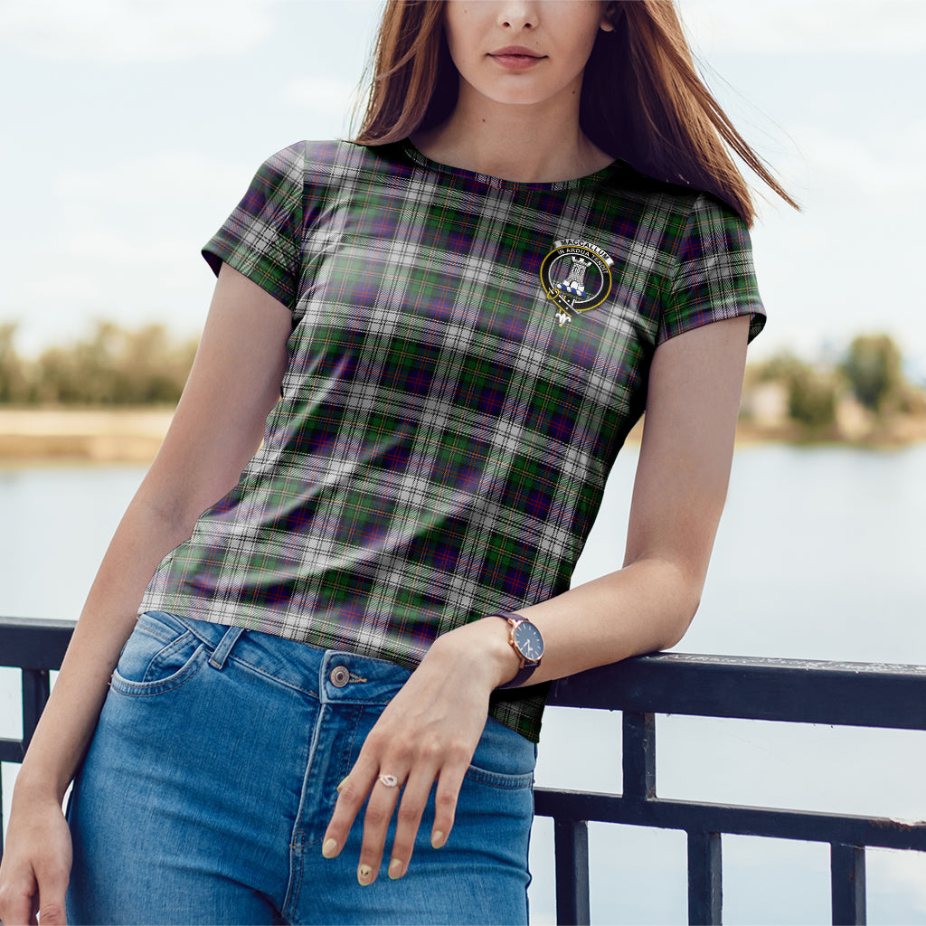 MacCallum Dress Tartan T-Shirt with Family Crest - Tartan Vibes Clothing