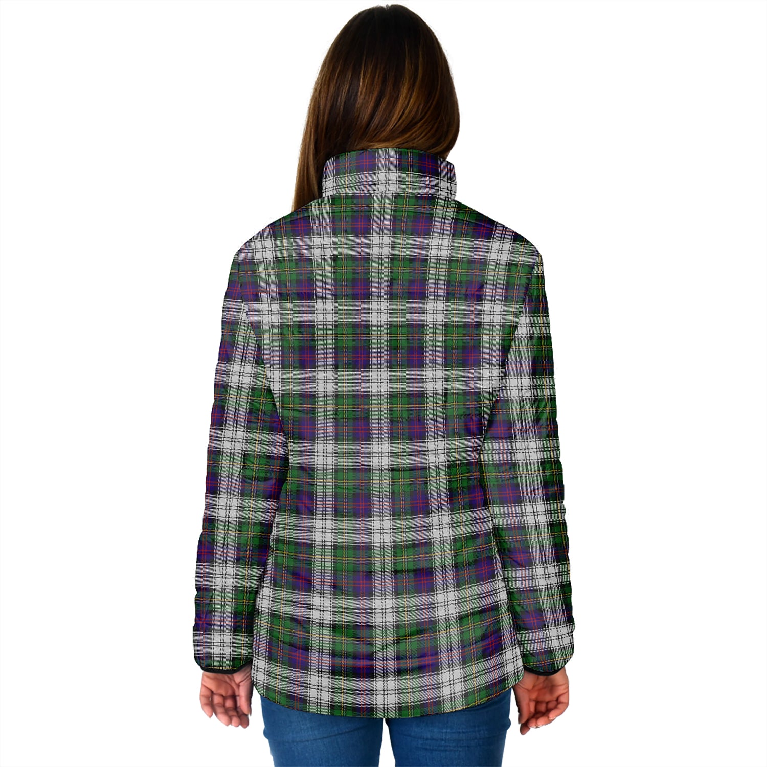 MacCallum Dress Tartan Padded Jacket with Family Crest - Tartan Vibes Clothing