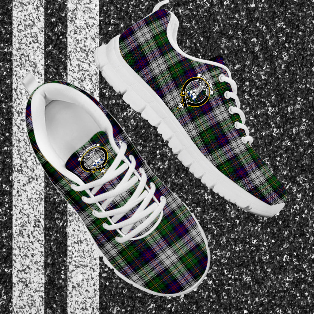 MacCallum Dress Tartan Sneakers with Family Crest - Tartan Vibes Clothing