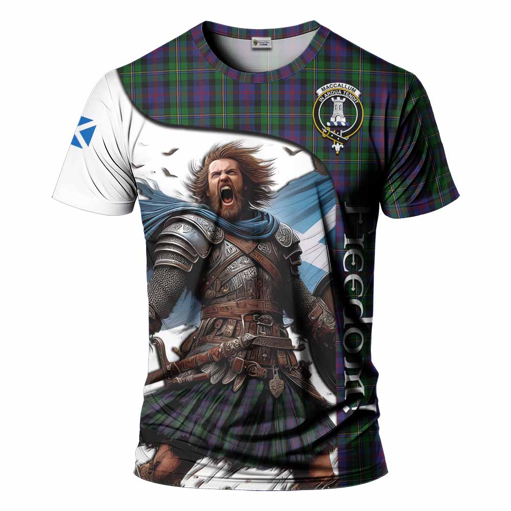 MacCallum (McCallum) Crest Tartan T-Shirt Inspired by the Freedom of Scottish Warrior