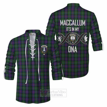 MacCallum (McCallum) Tartan Ghillie Kilt Shirt with Family Crest DNA In Me Style