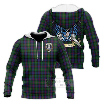 MacCallum (McCallum) Tartan Knitted Hoodie with Family Crest Celtic Skull Style