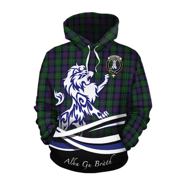 MacCallum (McCallum) Tartan Cotton Hoodie with Alba Gu Brath Regal Lion Emblem