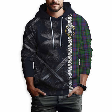 MacCallum (McCallum) Tartan Hoodie with Family Crest Cross Sword Thistle Celtic Vibes