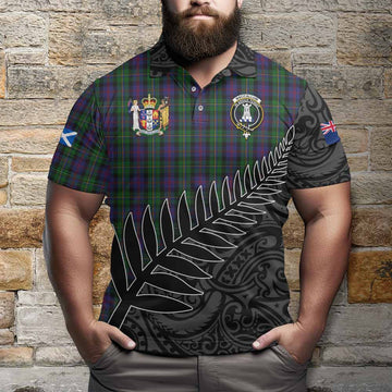 MacCallum (McCallum) Crest Tartan Polo Shirt with New Zealand Silver Fern Half Style