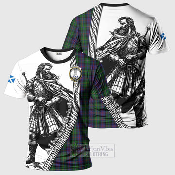 MacCallum (McCallum) Tartan Clan Crest T-Shirt with Highlander Warrior Celtic Style