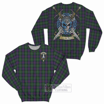 MacCallum (McCallum) Tartan Sweatshirt with Family Crest Celtic Skull Style