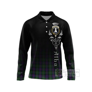 MacCallum (McCallum) Tartan Long Sleeve Polo Shirt Featuring Alba Gu Brath Family Crest Celtic Inspired