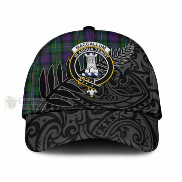 MacCallum (McCallum) Crest Tartan Classic Cap with New Zealand Silver Fern Half Style