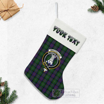 MacCallum (McCallum) Tartan Family Crest Christmas Stocking with Personalized Text