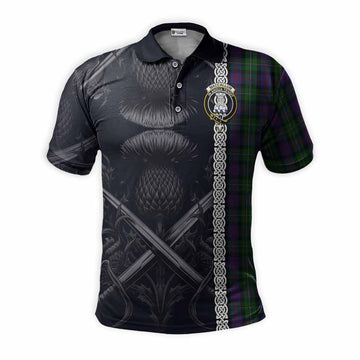 MacCallum (McCallum) Tartan Polo Shirt with Family Crest Cross Sword Thistle Celtic Vibes