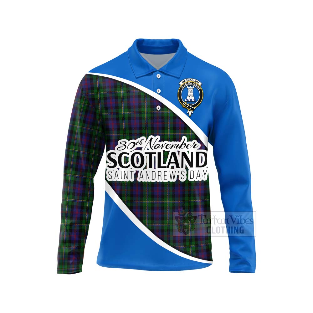 Tartan Vibes Clothing MacCallum (McCallum) Family Crest Tartan Long Sleeve Polo Shirt Celebrate Saint Andrew's Day in Style