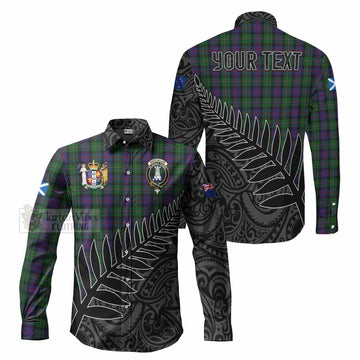 MacCallum (McCallum) Crest Tartan Long Sleeve Button Shirt with New Zealand Silver Fern Half Style