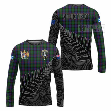 MacCallum (McCallum) Crest Tartan Long Sleeve T-Shirt with New Zealand Silver Fern Half Style