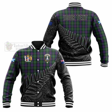 MacCallum (McCallum) Crest Tartan Baseball Jacket with New Zealand Silver Fern Half Style