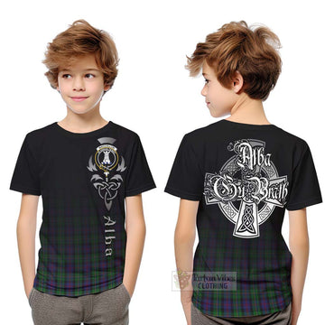 MacCallum (McCallum) Tartan Kid T-Shirt Featuring Alba Gu Brath Family Crest Celtic Inspired