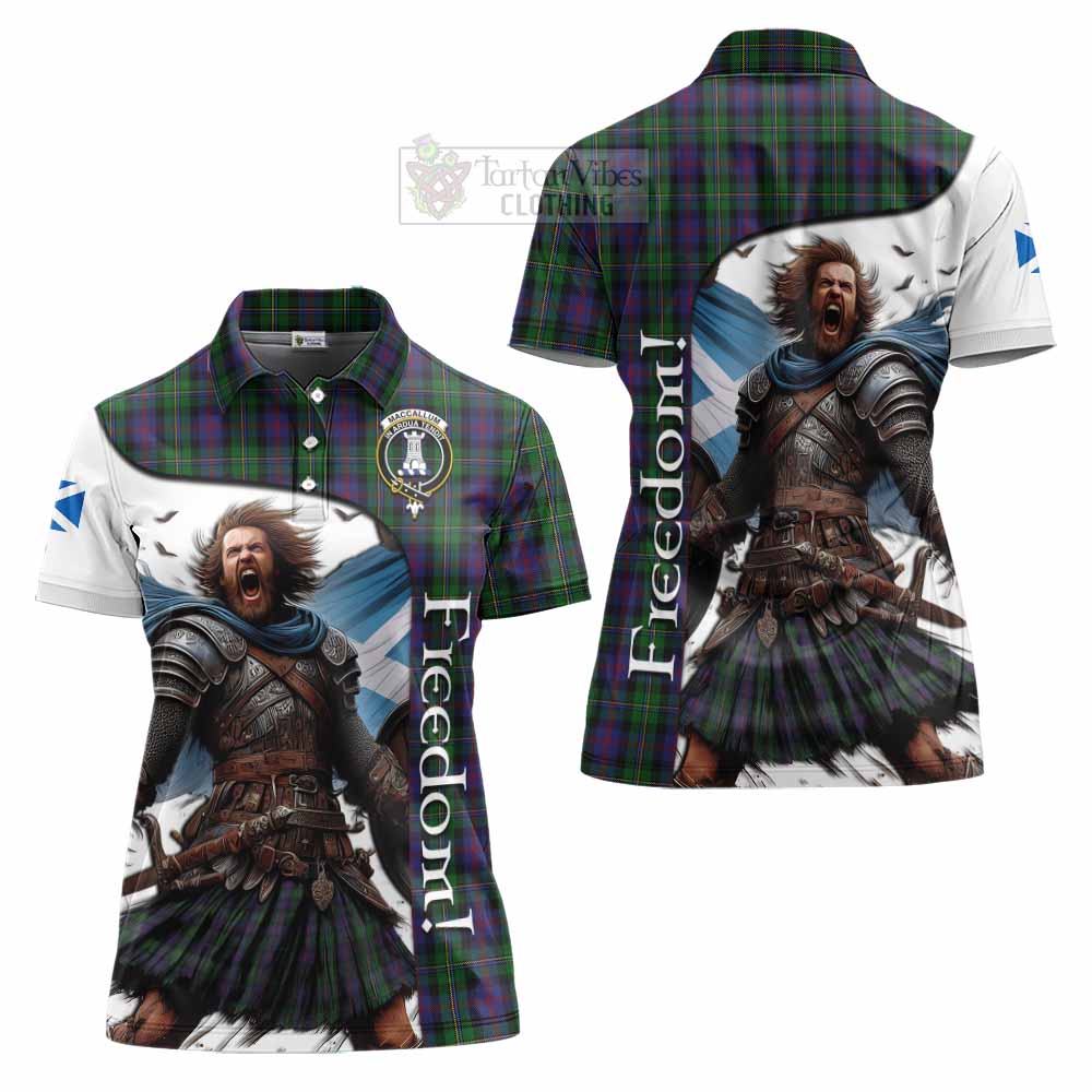 Tartan Vibes Clothing MacCallum (McCallum) Crest Tartan Women's Polo Shirt Inspired by the Freedom of Scottish Warrior