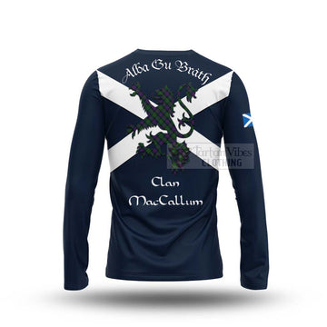 MacCallum (McCallum) Tartan Lion Rampant Long Sleeve T-Shirt  Proudly Display Your Heritage with Alba Gu Brath and Clan Name