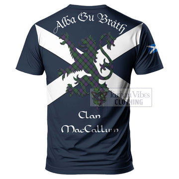 MacCallum (McCallum) Tartan Lion Rampant T-Shirt Proudly Display Your Heritage with Alba Gu Brath and Clan Name