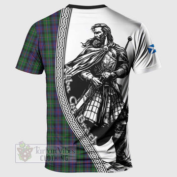 MacCallum (McCallum) Tartan Clan Crest T-Shirt with Highlander Warrior Celtic Style