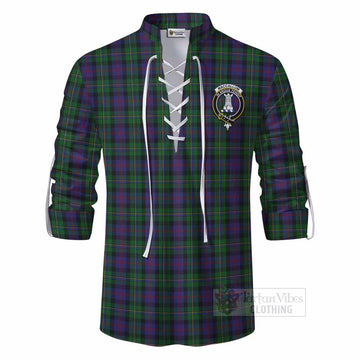 MacCallum (McCallum) Tartan Ghillie Kilt Shirt with Family Crest DNA In Me Style