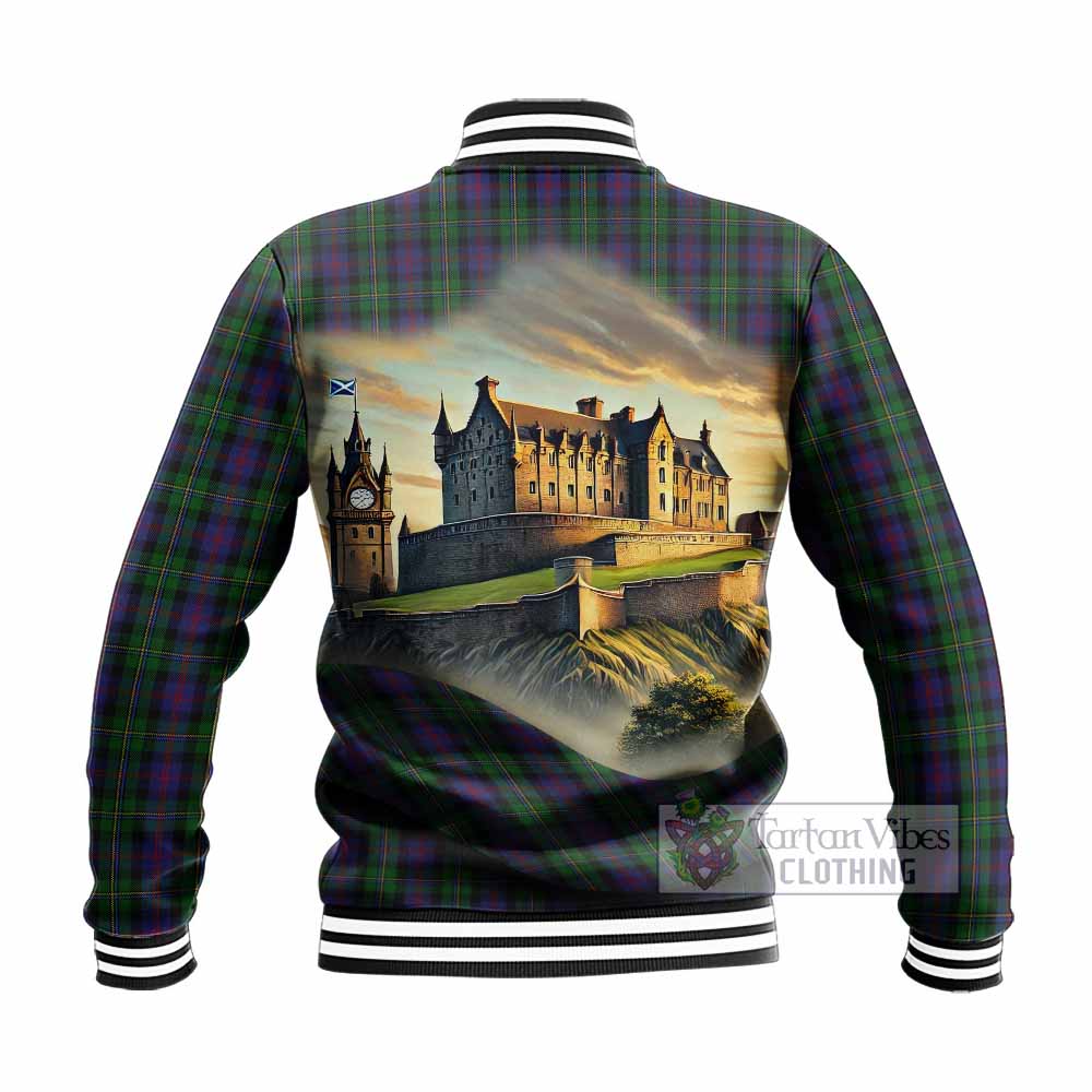 MacCallum (McCallum) Tartan Family Crest Baseball Jacket with Scottish Ancient Castle Style - Tartan Vibes Clothing