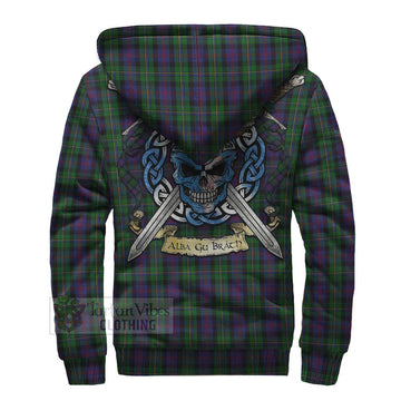 MacCallum (McCallum) Tartan Sherpa Hoodie with Family Crest Celtic Skull Style