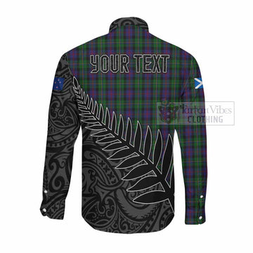 MacCallum (McCallum) Crest Tartan Long Sleeve Button Shirt with New Zealand Silver Fern Half Style