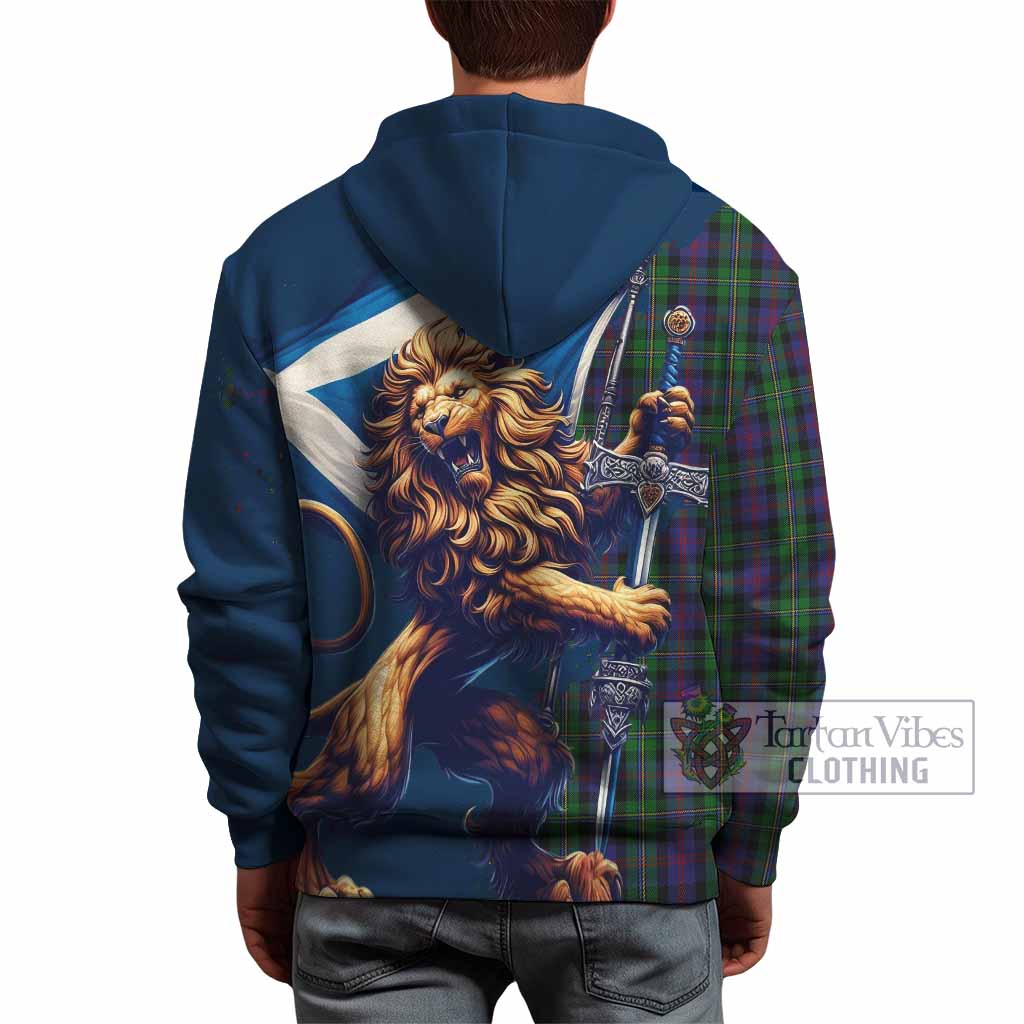 MacCallum (McCallum) Tartan Family Crest Hoodie with Scottish Majestic Lion