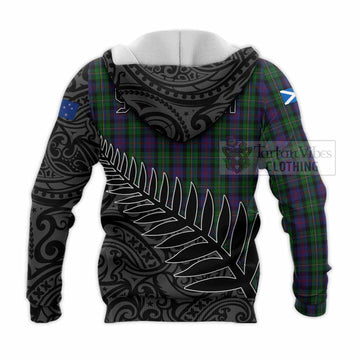 MacCallum (McCallum) Crest Tartan Knitted Hoodie with New Zealand Silver Fern Half Style