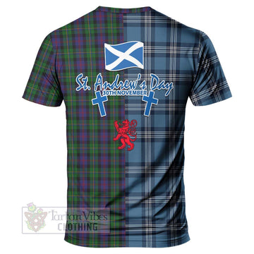 MacCallum (McCallum) Tartan T-Shirt Happy St. Andrew's Day Half Tartan Style