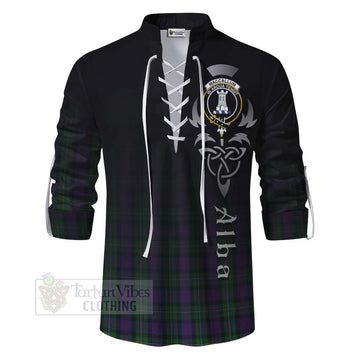 MacCallum (McCallum) Tartan Ghillie Kilt Shirt Featuring Alba Gu Brath Family Crest Celtic Inspired