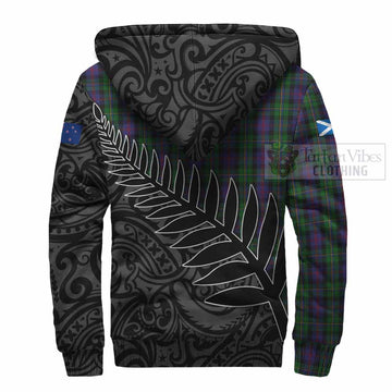 MacCallum (McCallum) Crest Tartan Sherpa Hoodie with New Zealand Silver Fern Half Style