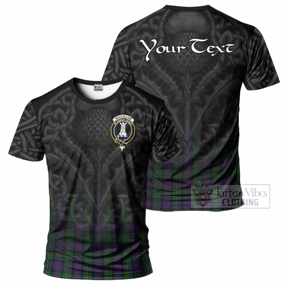 Tartan Vibes Clothing MacCallum (McCallum) Tartan T-Shirt with Family Crest Celtic Thistle Vibes