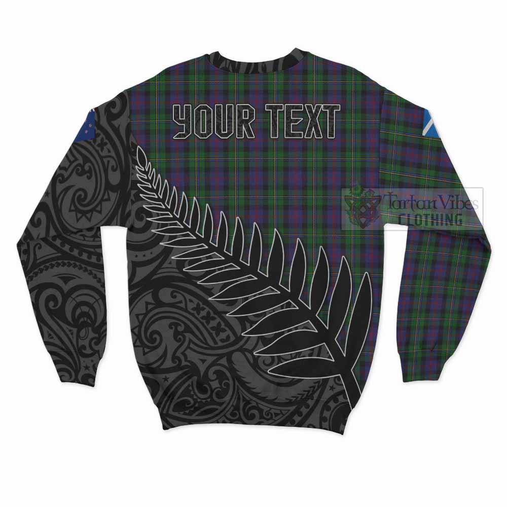 Tartan Vibes Clothing MacCallum (McCallum) Crest Tartan Sweatshirt with New Zealand Silver Fern Half Style