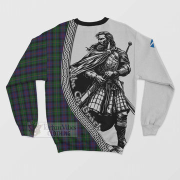 MacCallum (McCallum) Tartan Clan Crest Sweatshirt with Highlander Warrior Celtic Style