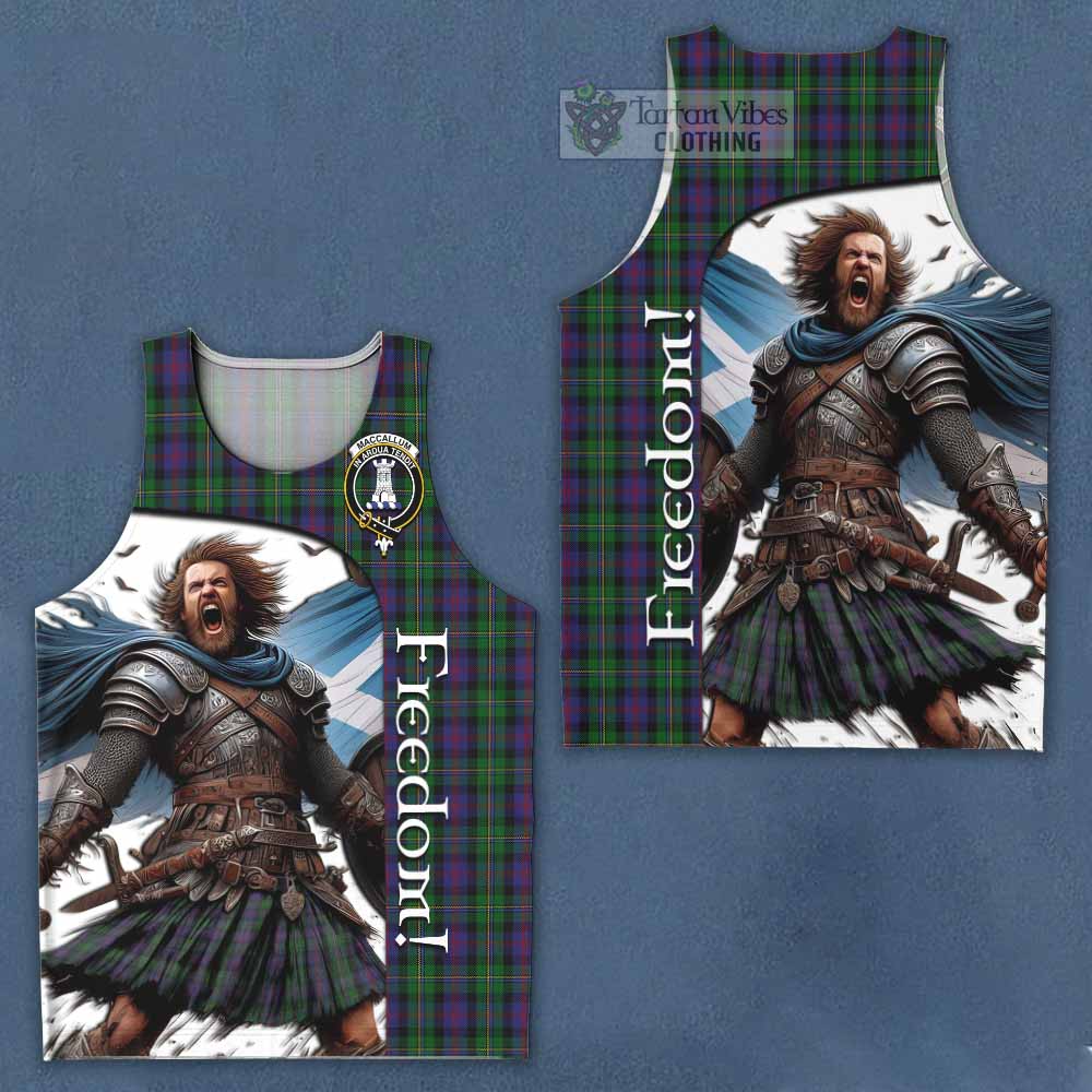 Tartan Vibes Clothing MacCallum (McCallum) Crest Tartan Men's Tank Top Inspired by the Freedom of Scottish Warrior