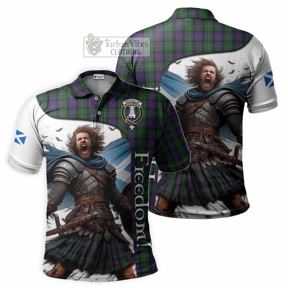 Tartan Vibes Clothing MacCallum (McCallum) Crest Tartan Polo Shirt Inspired by the Freedom of Scottish Warrior