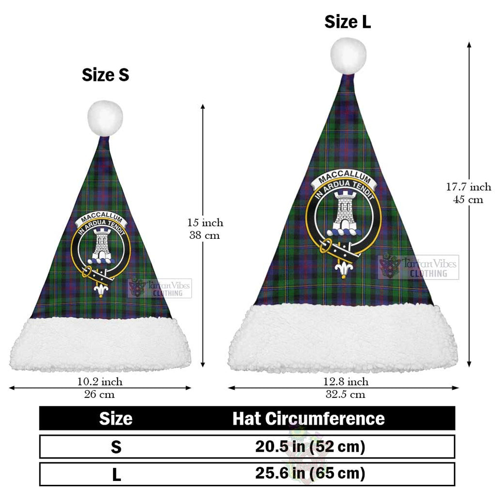 Tartan Vibes Clothing MacCallum (McCallum) Tartan Christmas Santa Hats with Family Crest