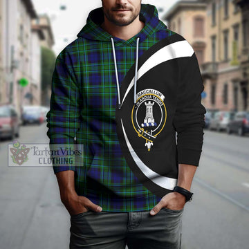 MacCallum Modern Tartan Hoodie with Family Crest Circle Style