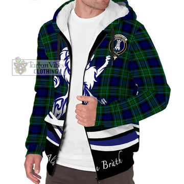 MacCallum Modern Tartan Sherpa Hoodie with Alba Gu Brath Regal Lion Emblem