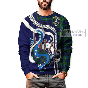 MacCallum Modern Tartan Sweatshirt with Epic Bagpipe Style