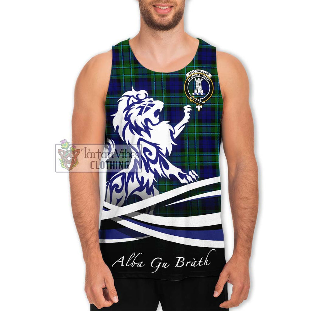 MacCallum Modern Tartan Men's Tank Top with Alba Gu Brath Regal Lion Emblem Men - Tartanvibesclothing Shop