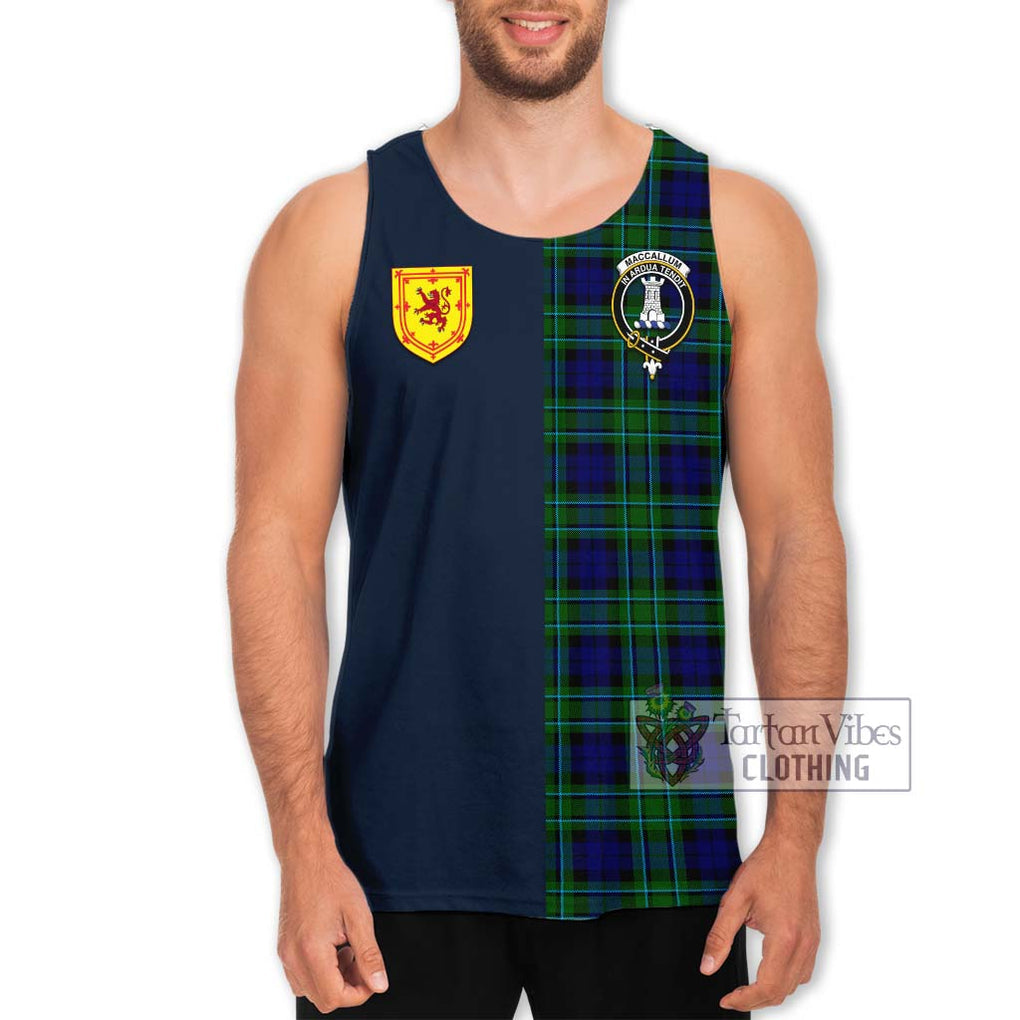 Tartan Vibes Clothing MacCallum Modern Tartan Men's Tank Top with Scottish Lion Royal Arm Half Style