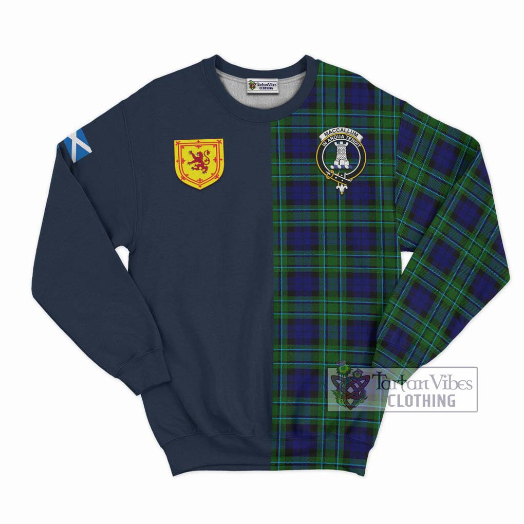 Tartan Vibes Clothing MacCallum Modern Tartan Sweatshirt with Scottish Lion Royal Arm Half Style