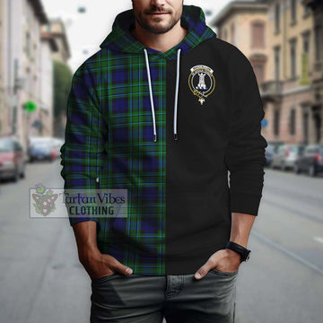 MacCallum Modern Tartan Hoodie with Family Crest and Half Of Me Style