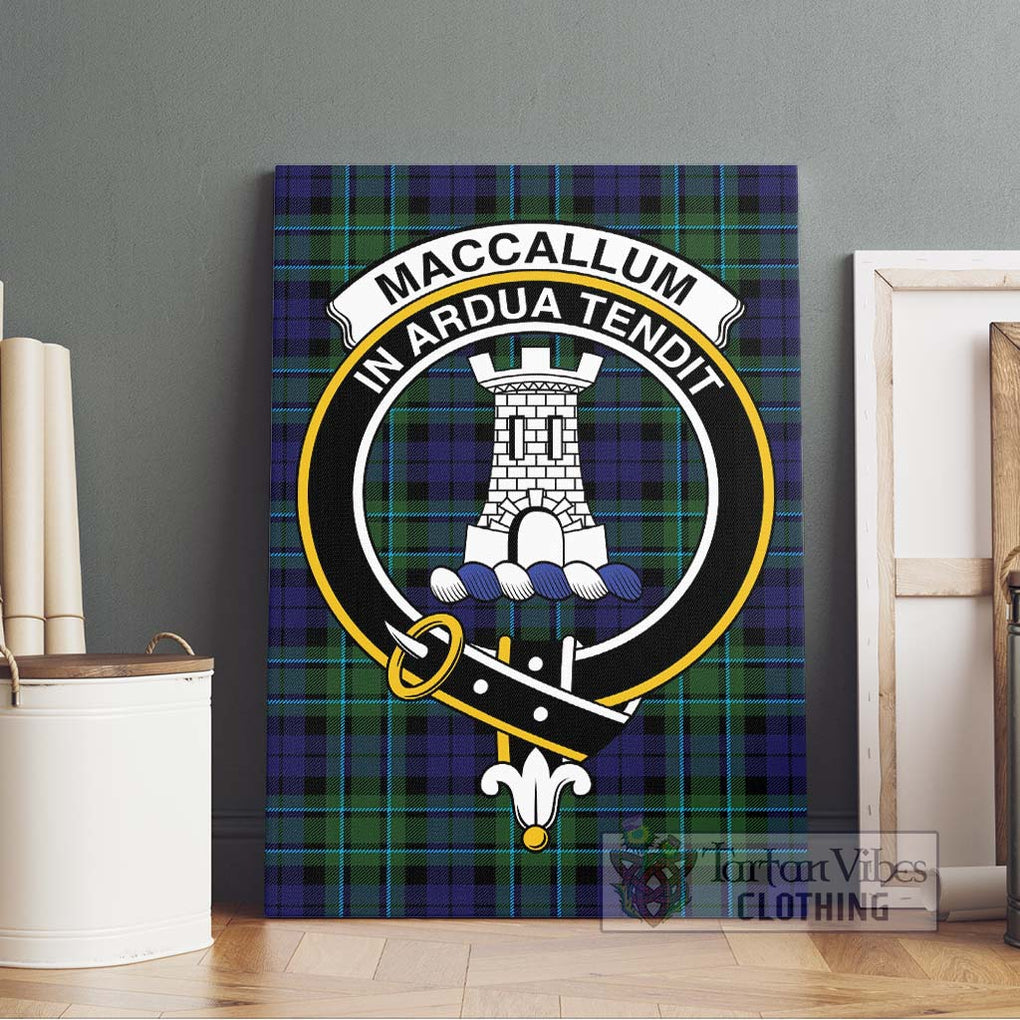 MacCallum Modern Tartan Canvas Print Wall Art with Family Crest Without Frame - Tartan Vibes Clothing